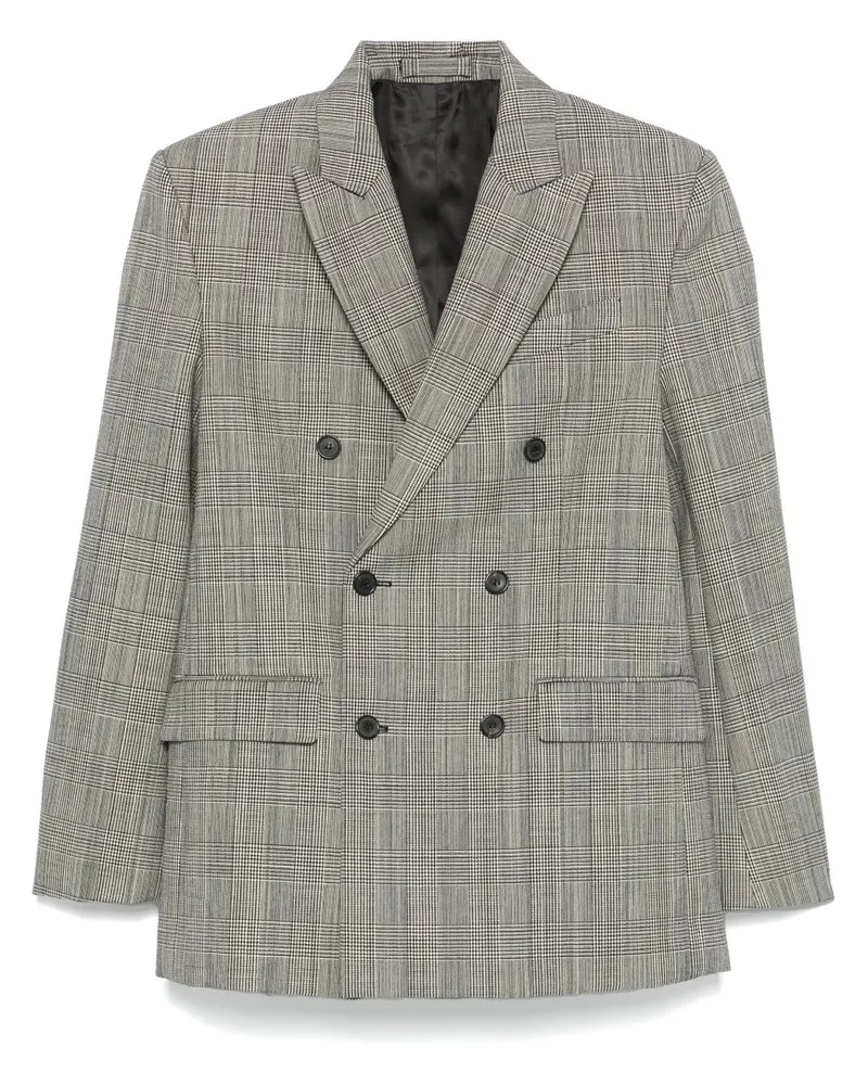 WARDROBE.NYC Blazer mit Prince-of-Wales-Karomuster - Nude Nude