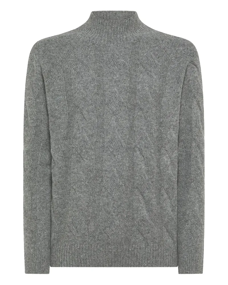 Seventy Pullover mit Zopfmuster - Grau Grau