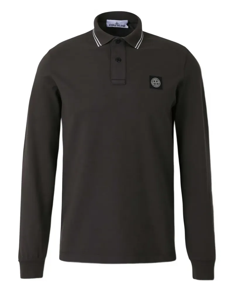 Stone Island Poloshirt mit Logo-Patch - Grau Grau