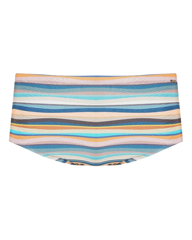 Amir Slama Badehose mit Wellen-Print - Blau Blau