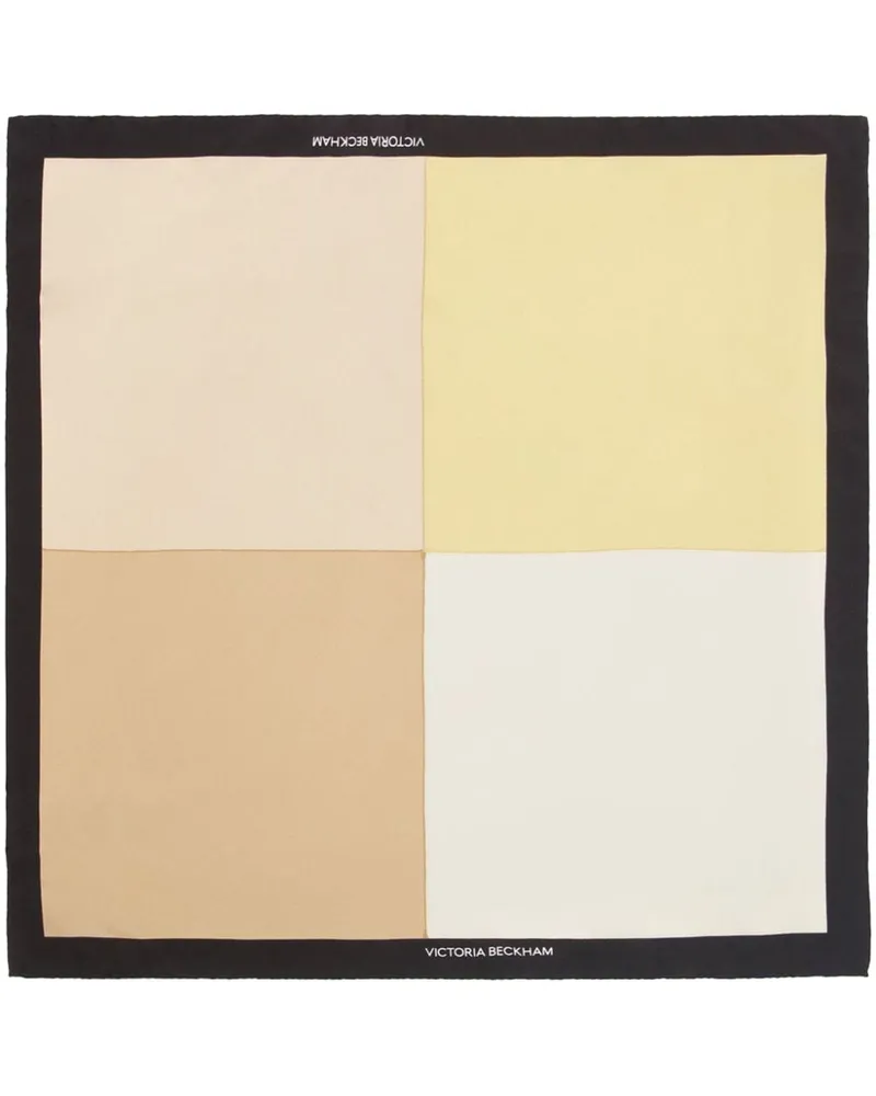 Victoria Beckham Seidenschal mit Colour-Block-Print - Nude Nude