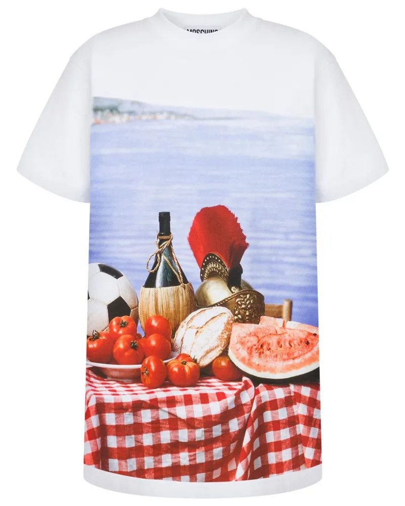 Moschino T-Shirt mit grafischem Print - Weiß Weiß
