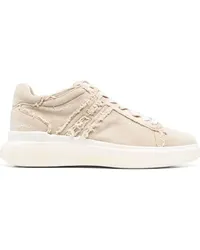 Hogan H580 Canvas-Sneakers im Distressed-Look Nude