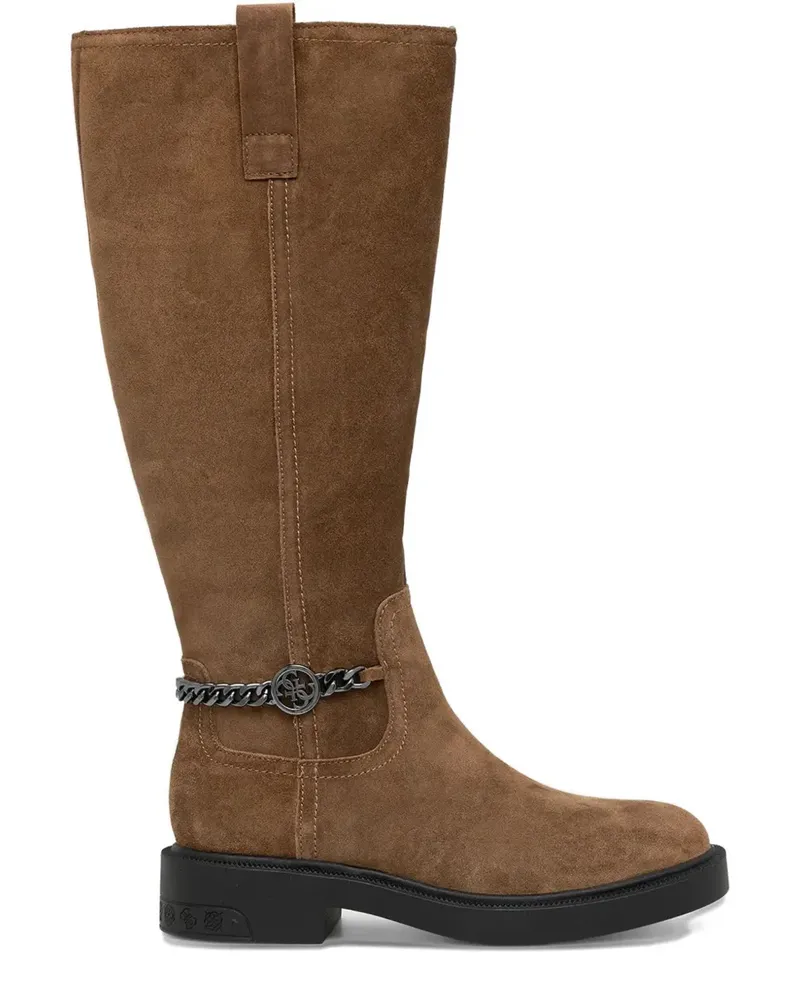 Guess 35mm Fyonal chain-detail boots - Braun Braun