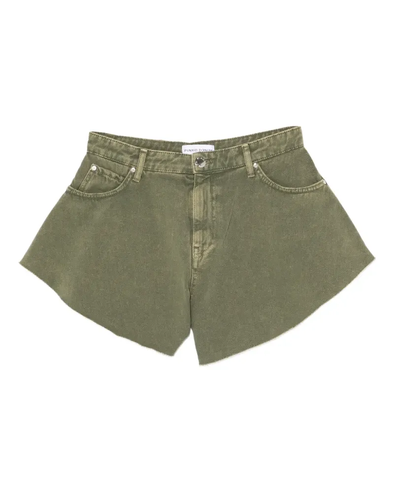Pinko Bull acid-wash raw-cut shorts - Grün Grün