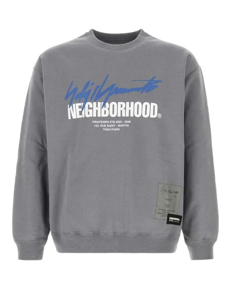 Yohji Yamamoto x Neighbourhood logo-print sweatshirt - Grau Grau