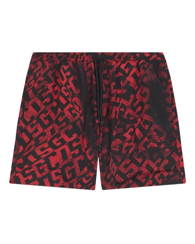 GCDS monogram-print swim shorts - Rot Rot