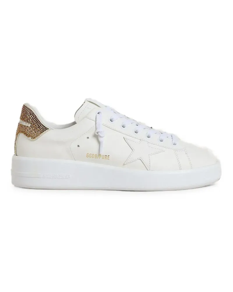 Golden Goose Purestar crystal-embellished leather sneakers - Weiß Weiß