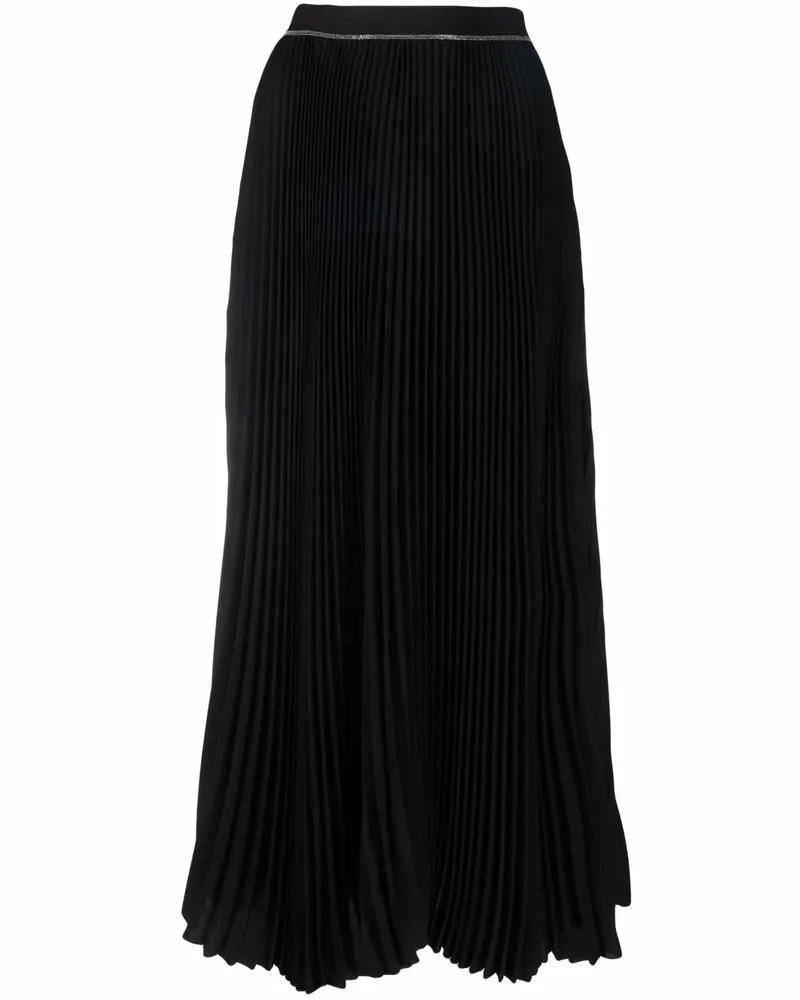 Fabiana Filippi Faltenrock mit hohem Bund - Schwarz Schwarz