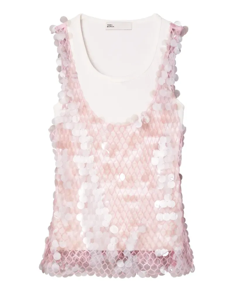 Tory Burch sequin mesh top - Rosa Rosa