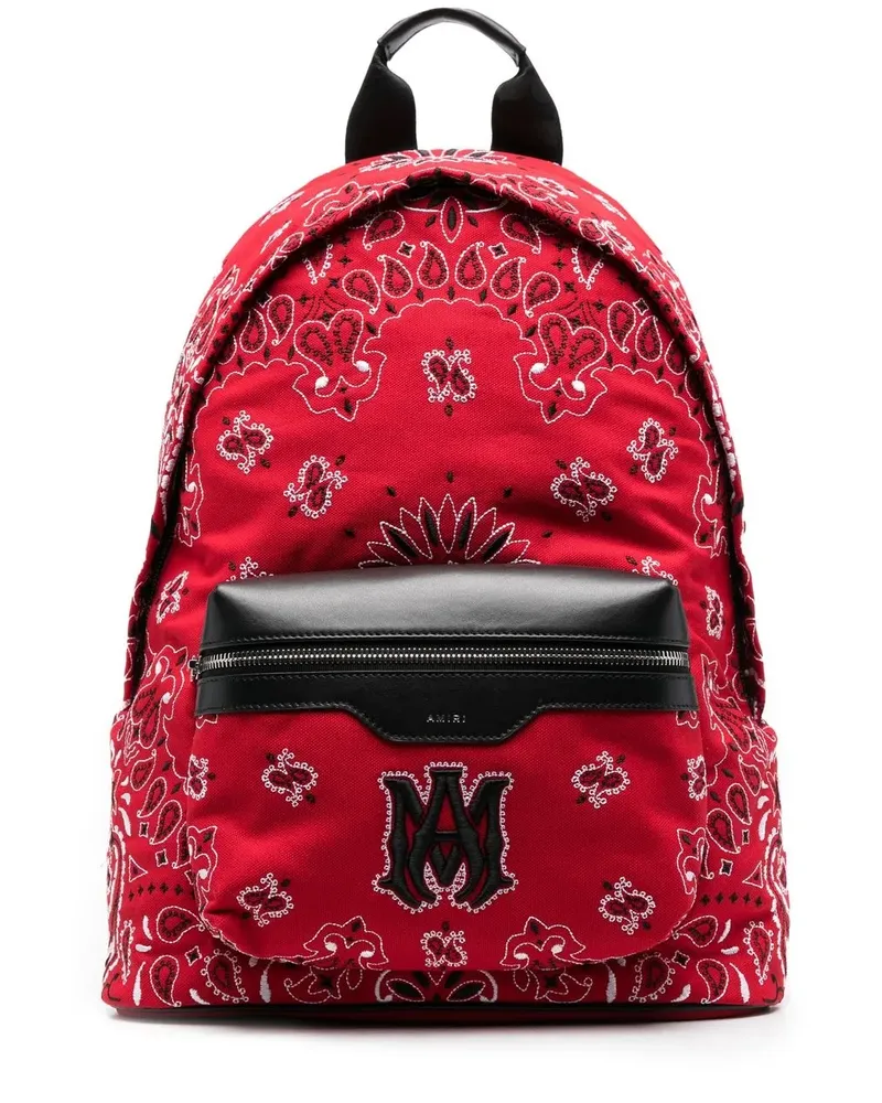Amiri Rucksack mit Bandana-Stickerei - Rot Rot