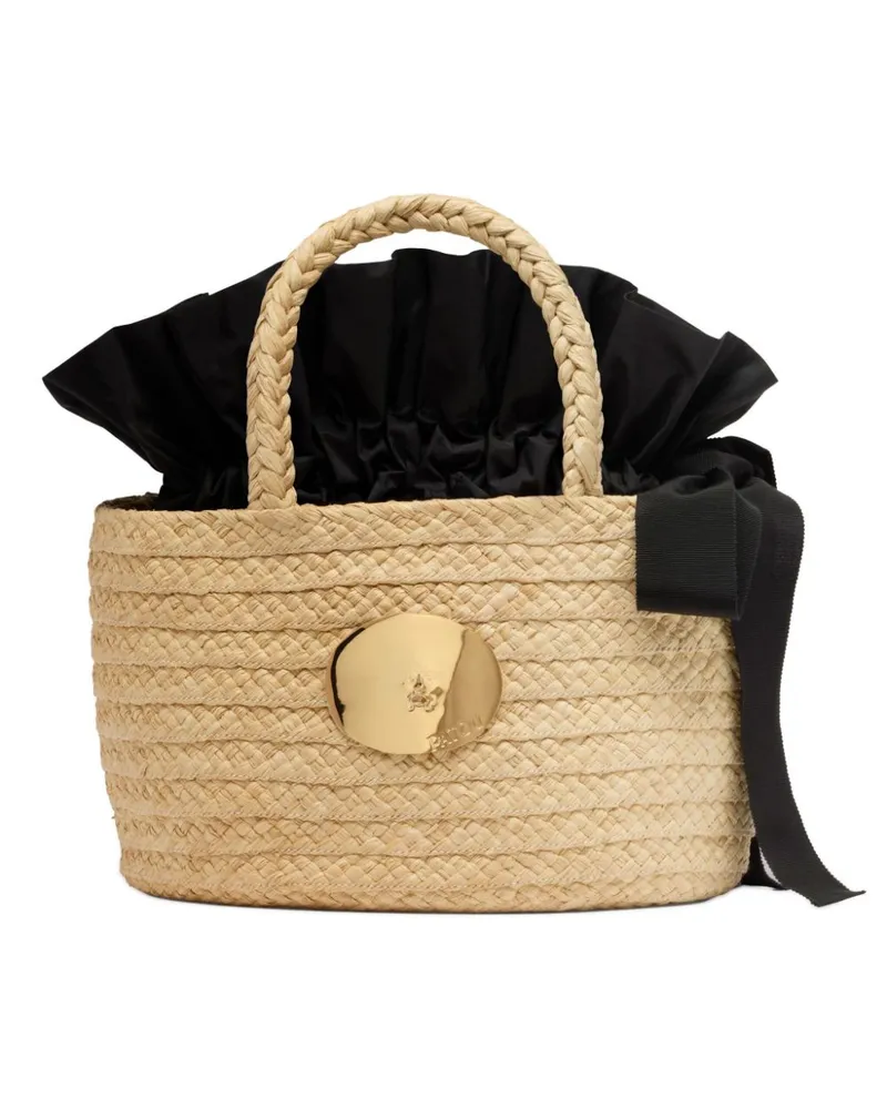 Patou Iconic Tasche aus Raffiabast - Nude Nude