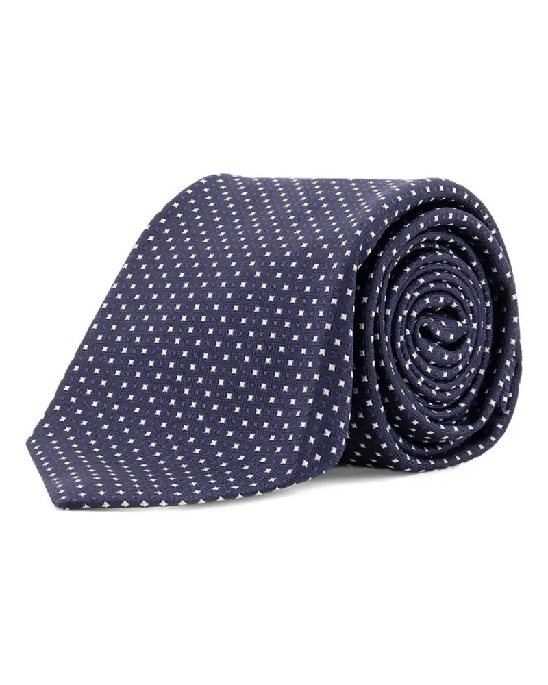 Kiton dot-pattern tie - Blau Blau