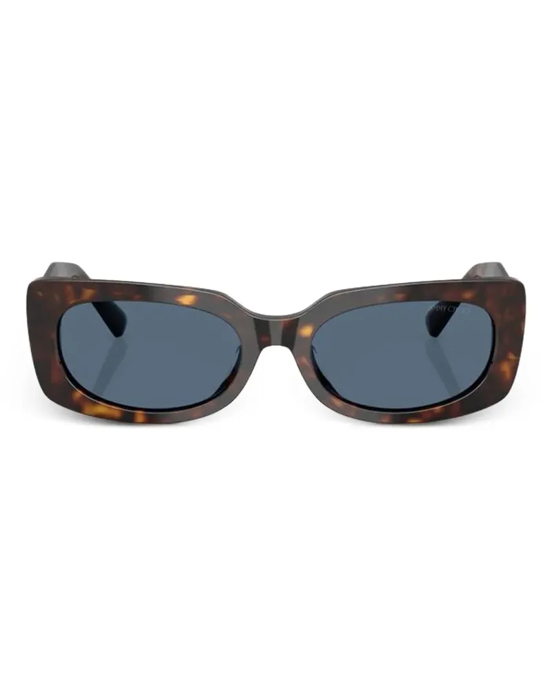 Jimmy Choo Sonnenbrille mit eckigem Gestell - Braun Braun