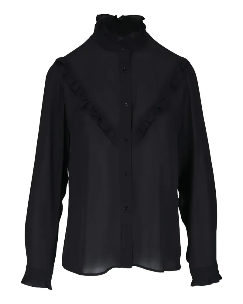 Nili Lotan Bluse mit Rüschen - Schwarz Schwarz