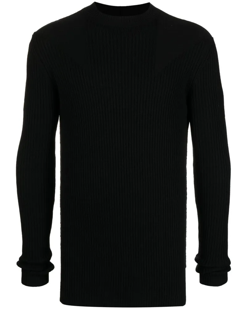 Rick Owens Gerippter Pullover Schwarz