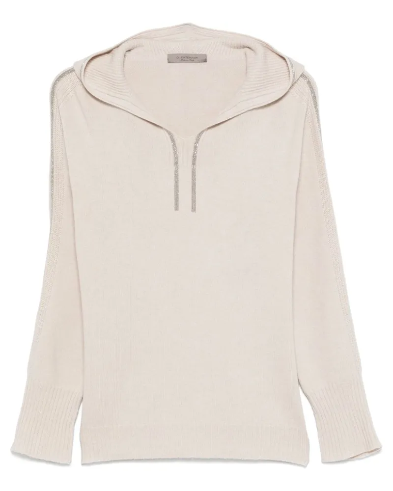 D.EXTERIOR Klassischer Hoodie - Nude Nude