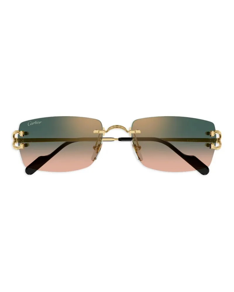 Cartier Décor C rimless sunglasses - Gold Gold