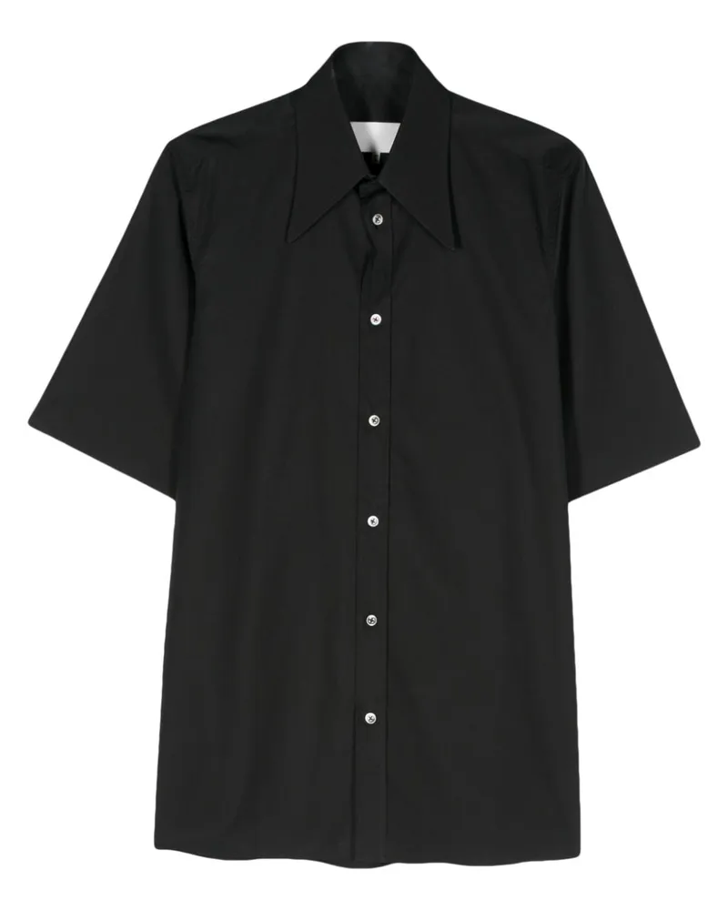 Maison Margiela Hemd mit Logo aus vier Nähten - Schwarz Schwarz