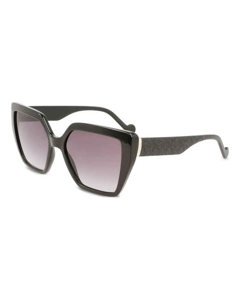 Liu Jo Sonnenbrille mit Monogrammmuster - Schwarz Schwarz