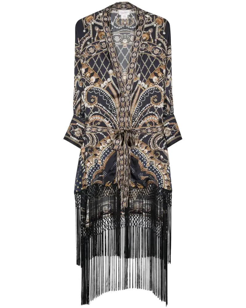 Camilla Dance With The Duke Seidenmantel - Blau Blau