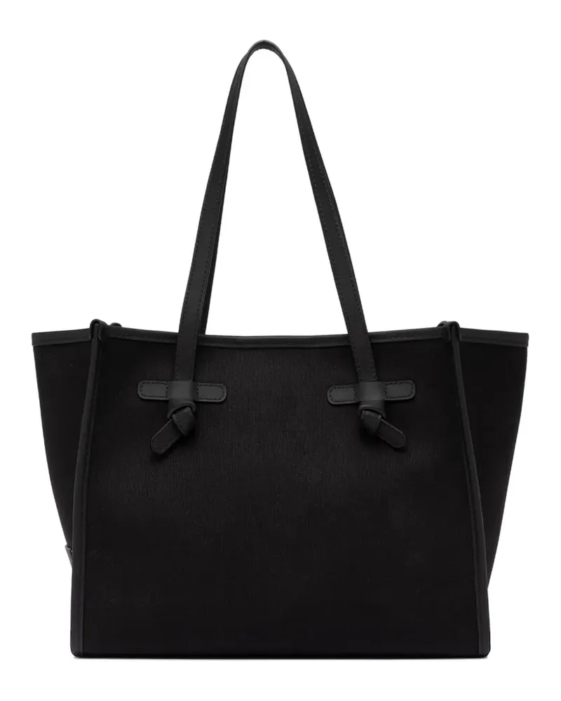 Gianni Chiarini Marcella leather trim shopping tote - Schwarz Schwarz