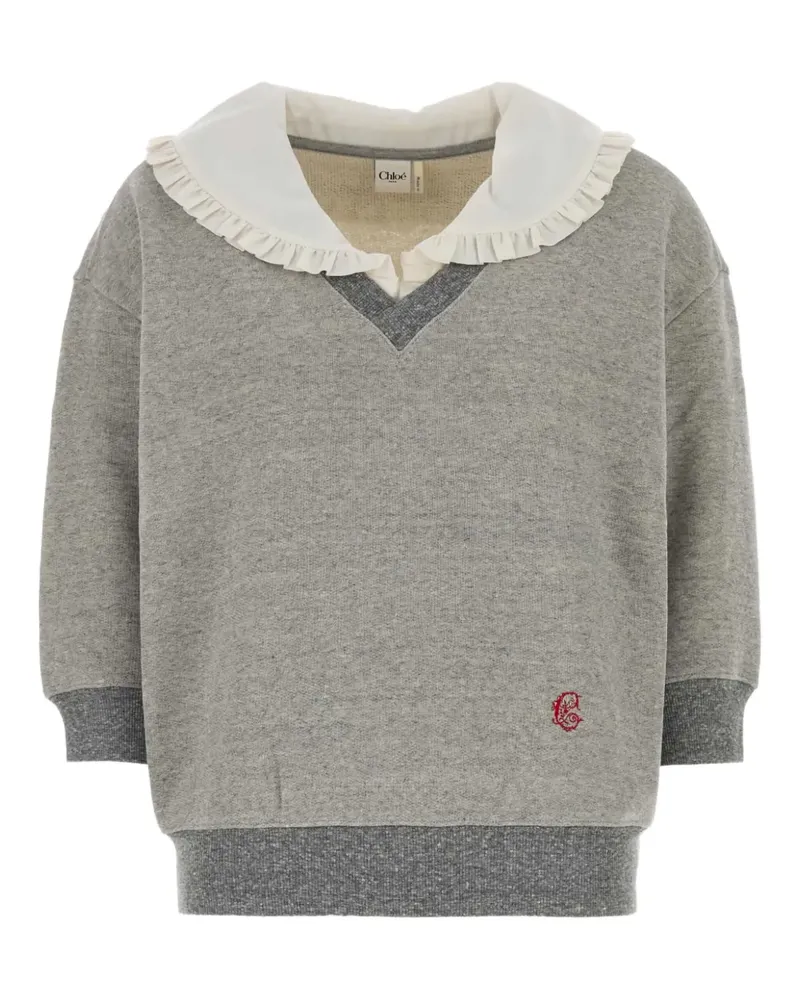 Chloé Top mit Rüschen - Grau Grau