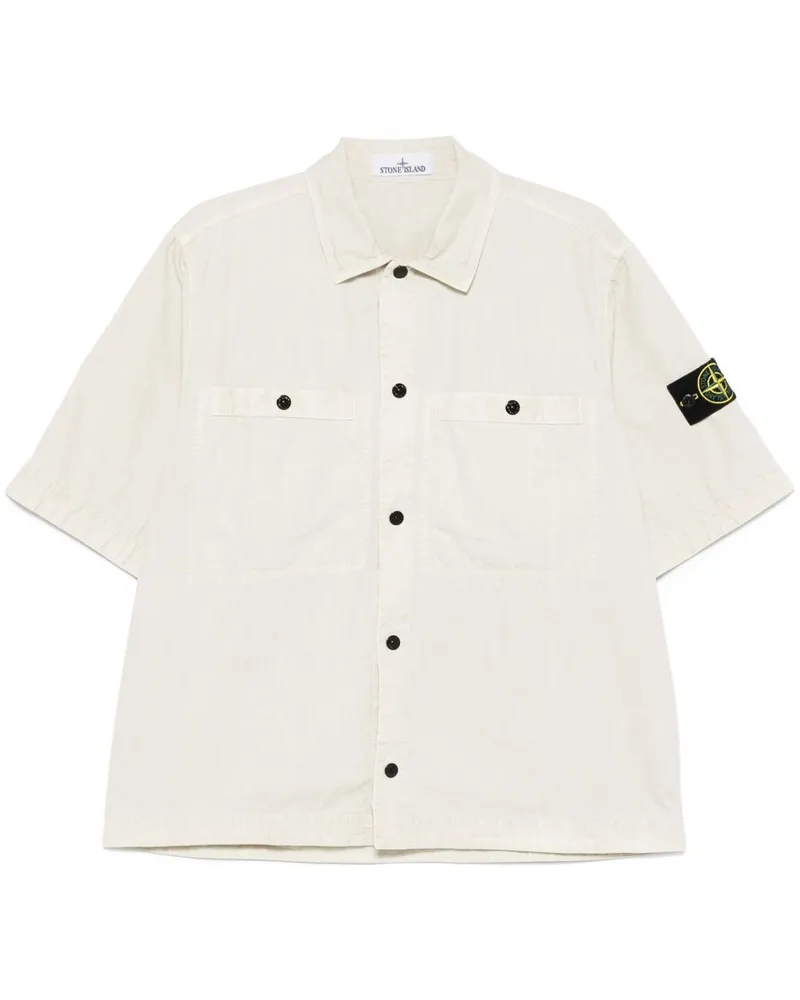 Stone Island Hemd mit abnehmbarem Patch - Nude Nude