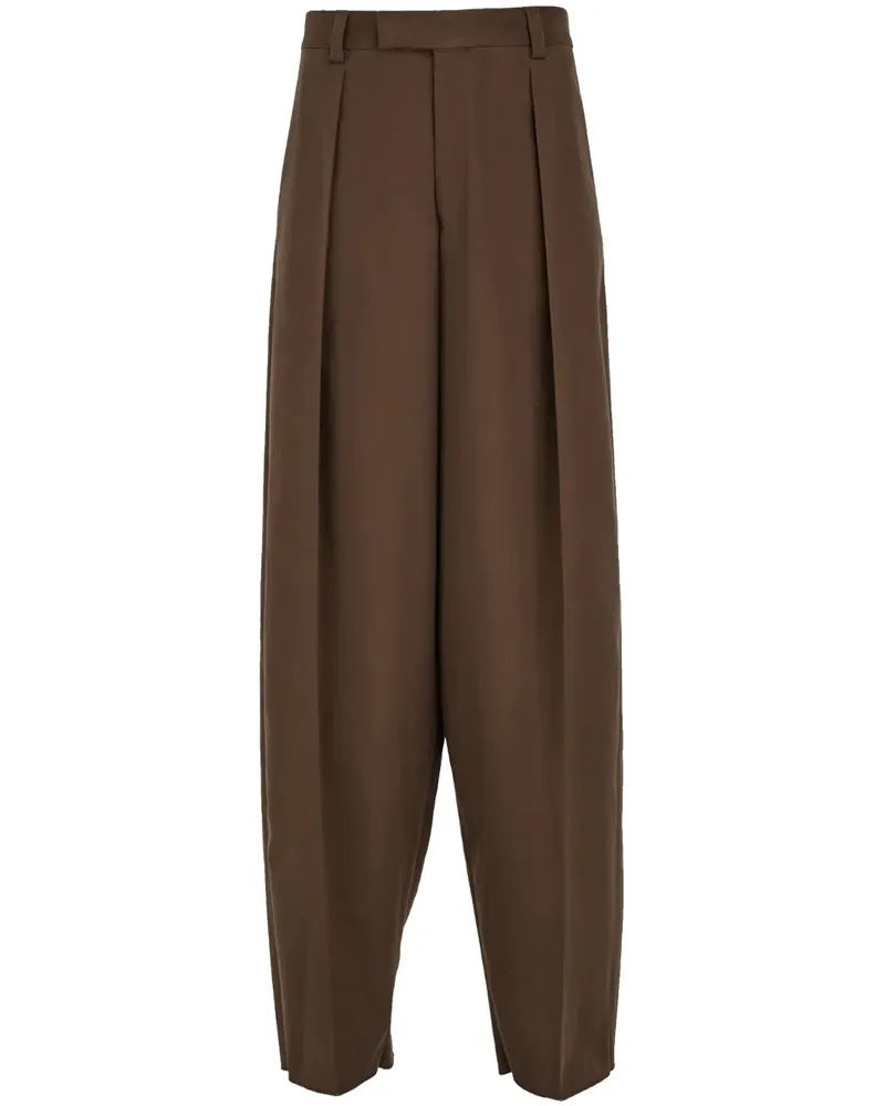 Ferragamo Hose mit Bundfalten - Braun Braun