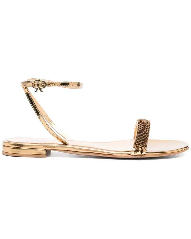 Gianvito Rossi Sandalen mit Pailletten - Gold Gold