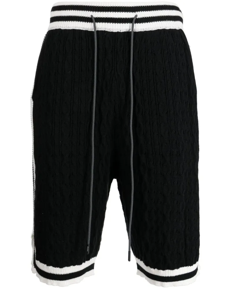 Mostly Heard Rarely Seen Joggingshorts mit Zopfmuster - Schwarz Schwarz