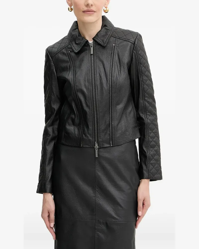 Armani Exchange quilted zip jacket - Schwarz Schwarz