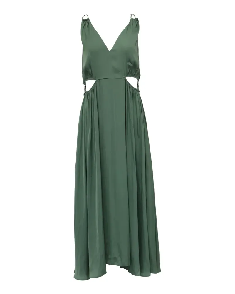 Maje cut-out V-neck midi dress - Grün Grün