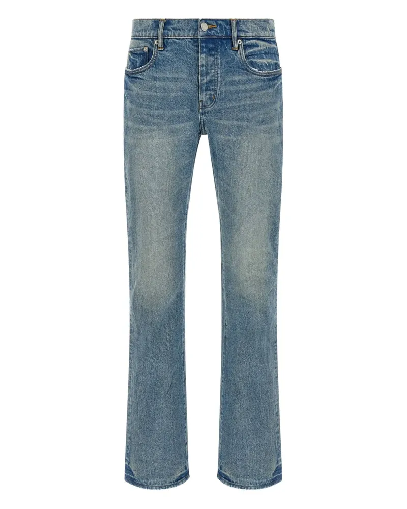 PURPLE BRAND Jeans mit Logo-Patch - Blau Blau