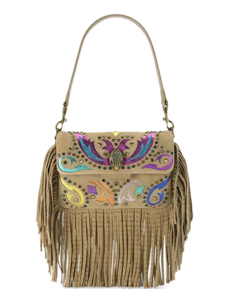 Kurt Geiger Oxford fringe shoulder bag - Nude Nude