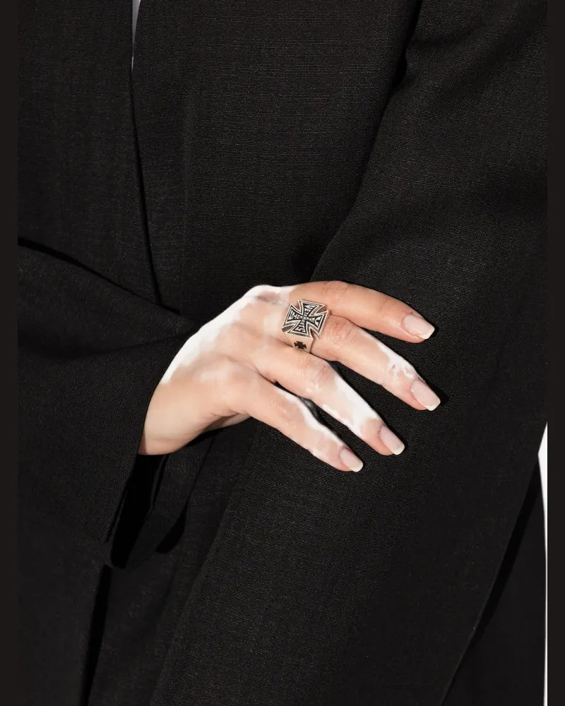 VETEMENTS cross signet ring - Silber Silber