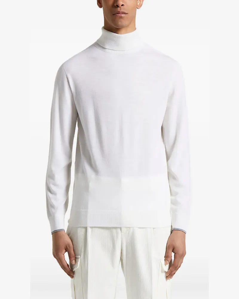 Peserico Pullover mit rundem Ausschnitt - Weiß Weiß