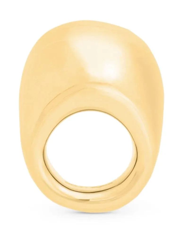 Courrèges Ice Cube Ring aus Messing Gold