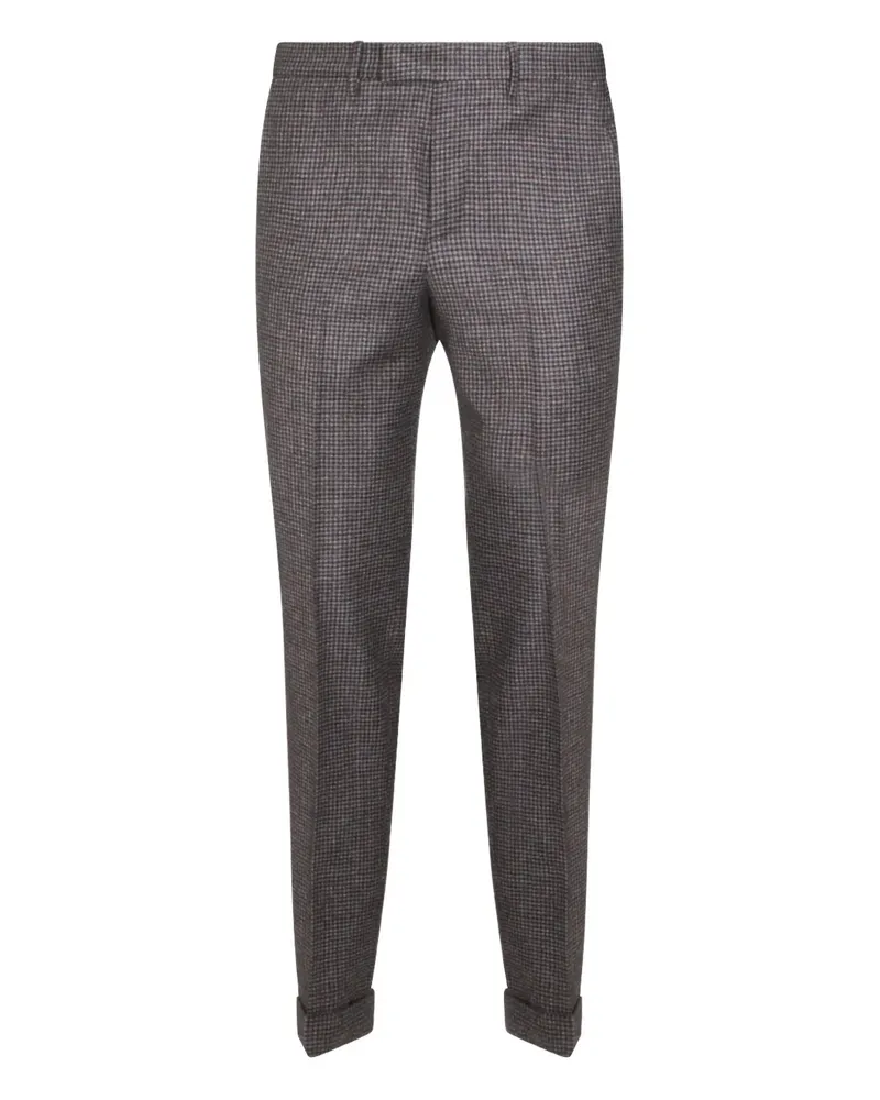 PT TORINO cuffed check trousers - Grau Grau