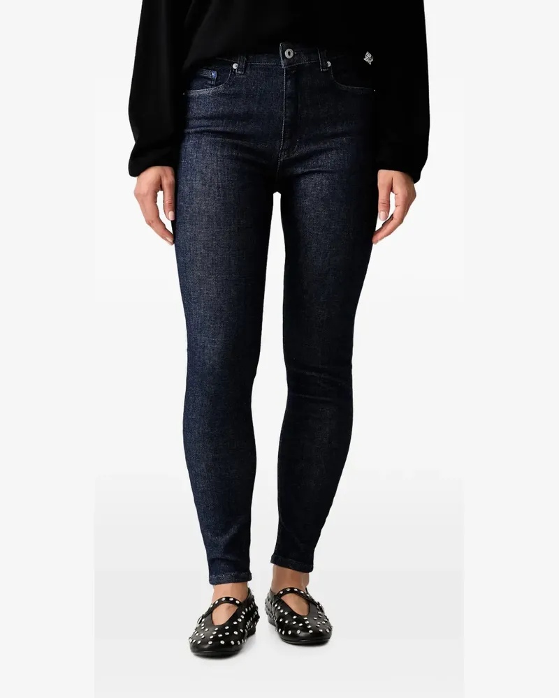 Karl Lagerfeld logo-patch skinny jeans - Blau Blau