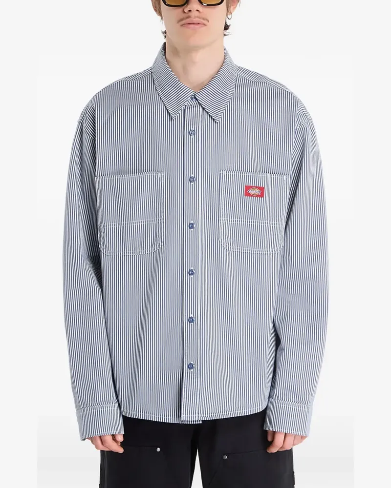 Dickies Hickory striped shirt - Weiß Weiß
