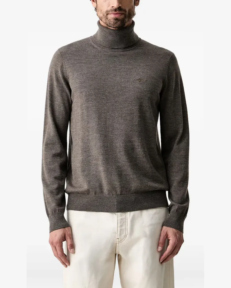 Aeronautica Militare Pullover mit Logo-Stickerei - Braun Braun