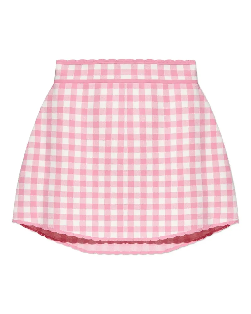 LoveShackFancy Minirock mit Vichy-Karomuster - Rosa Rosa