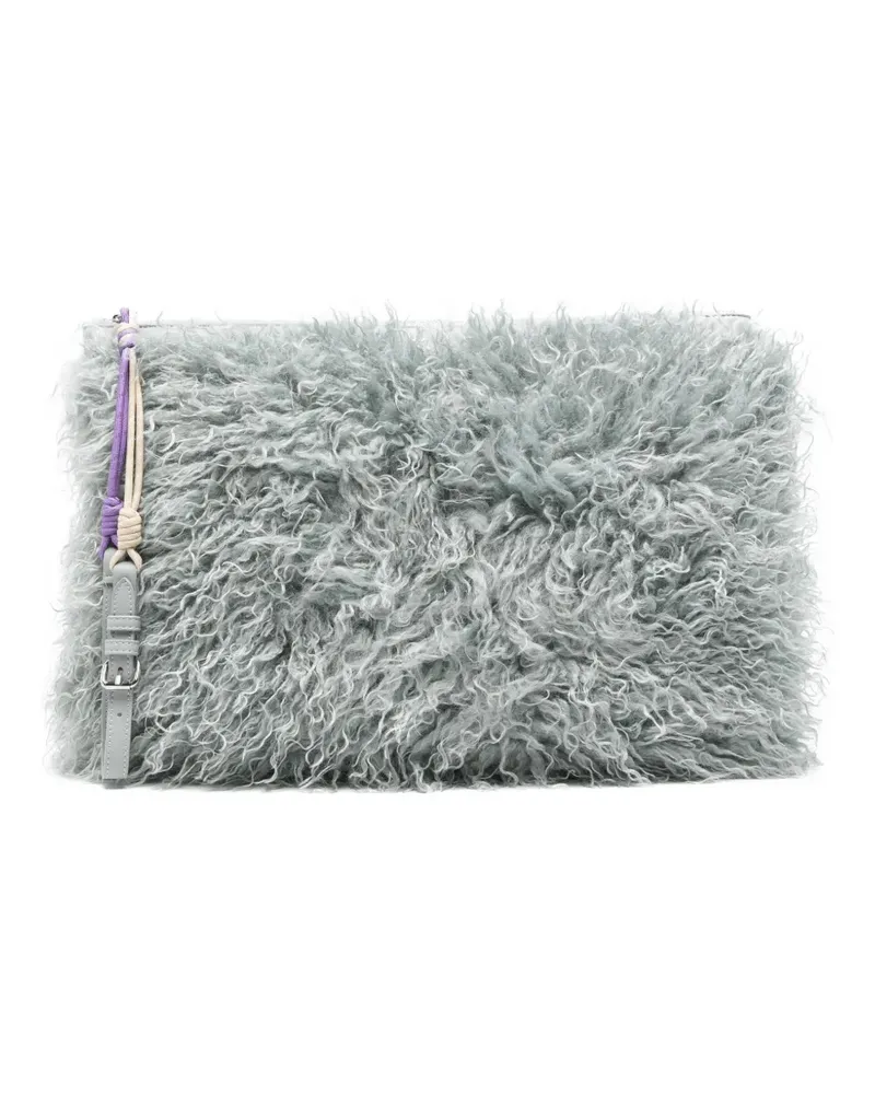 Twin-Set Clutch mit Handgelenksriemen - Grau Grau