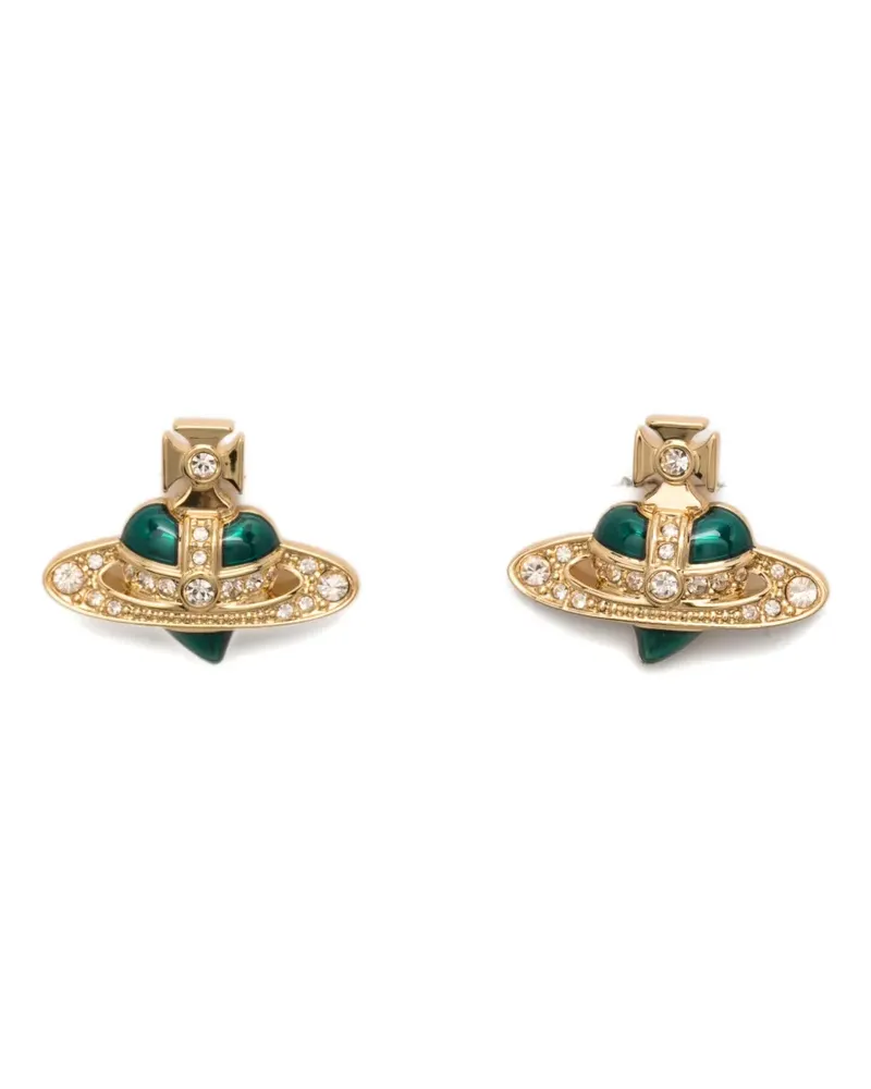 Vivienne Westwood diamante heart earrings - Gold Gold