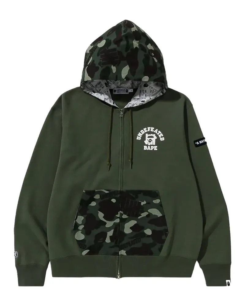 BAPE x Undefeated Color Camo zip-up hoodie - Grün Grün