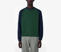 colour-block sweater - Grün