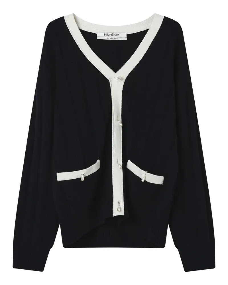 KIMHEKIM Cardigan mit langen Ärmeln - Schwarz Schwarz
