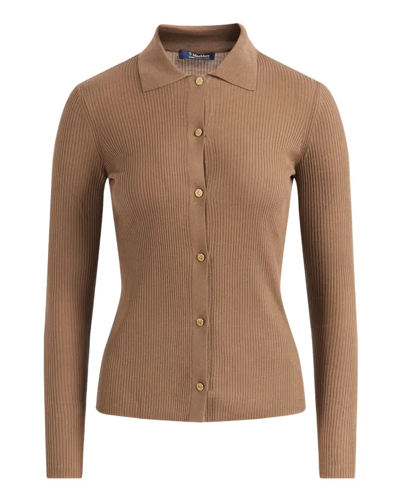 Max Mara Max Mara Cardigan mit Poloshirtkragen - Braun Braun