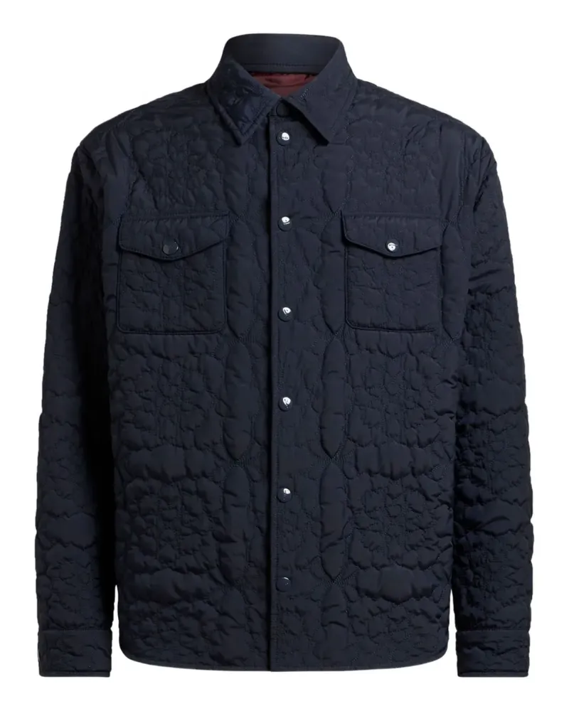 Etro Gesteppte Hemdjacke mit Blumenmuster - Blau Blau